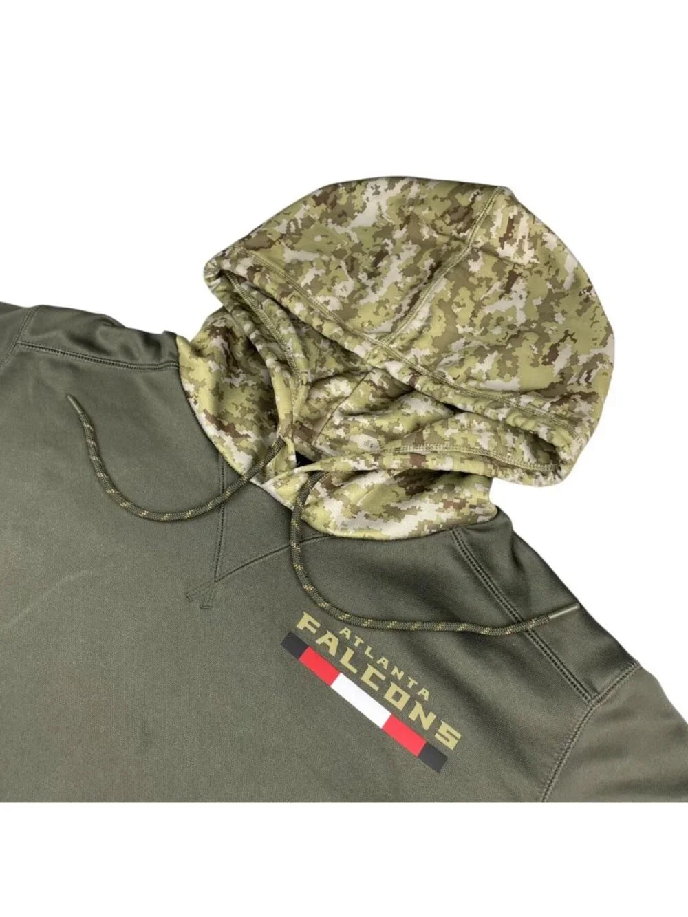 Atlanta Falcons x Nike Men's Salute To Service Hoodie Green Camouflage • Large